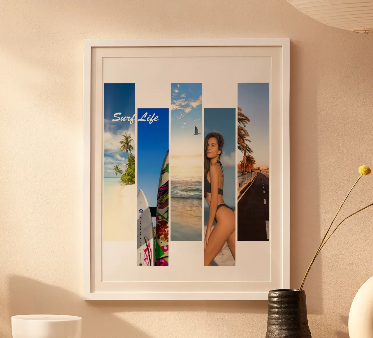 Strisce di surf 4 - Surf Life poster con telaio in plastica da surfer28