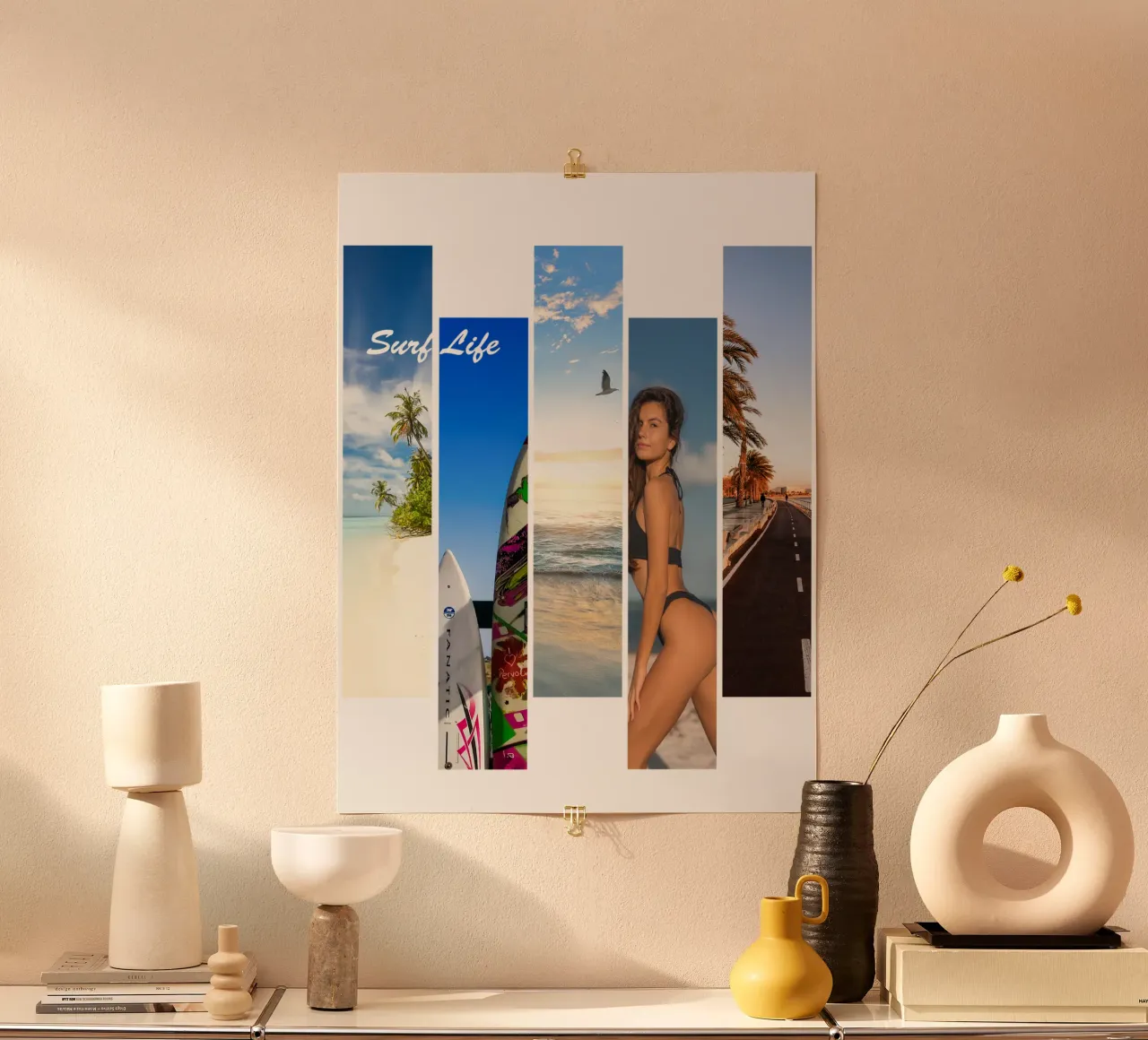 Strisce di surf 4 - Surf Life poster con telaio in plastica da surfer28