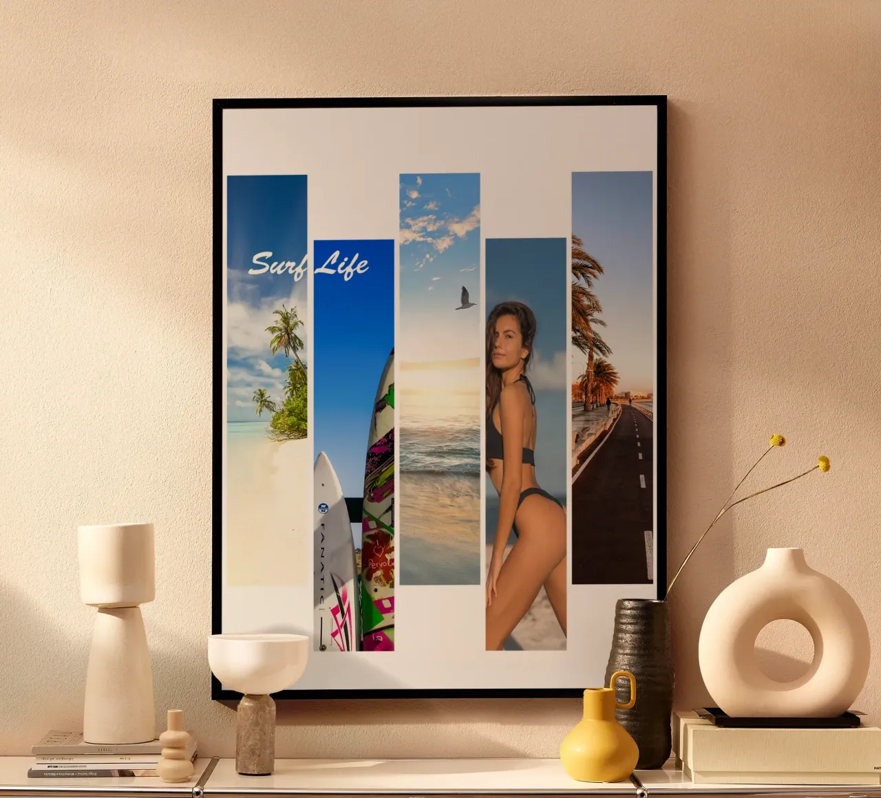 Strisce di surf 4 - Surf Life poster con telaio in plastica da surfer28