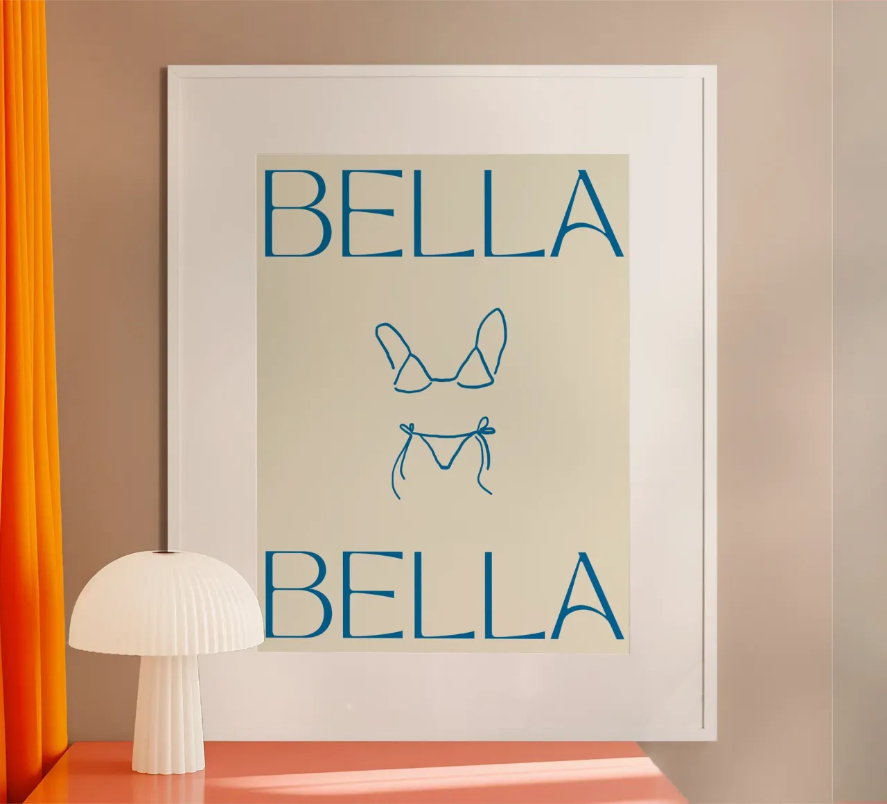 Bella Print, Italian Poster, Bikini print poster con telaio in plastica da DolceVita
