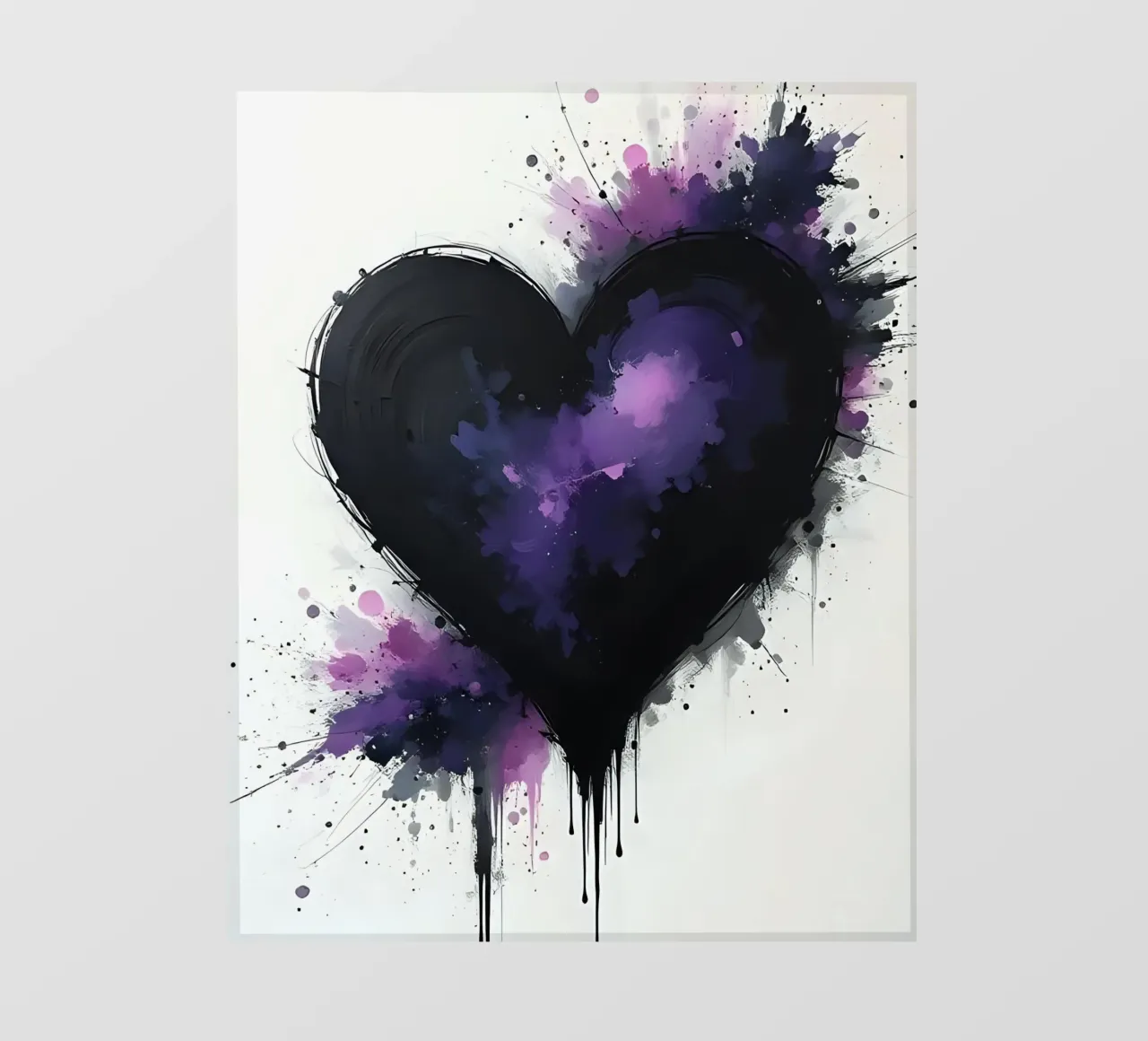 cuore_nero_viola_4 telo in pvc da Pink- und LoveArt by LK