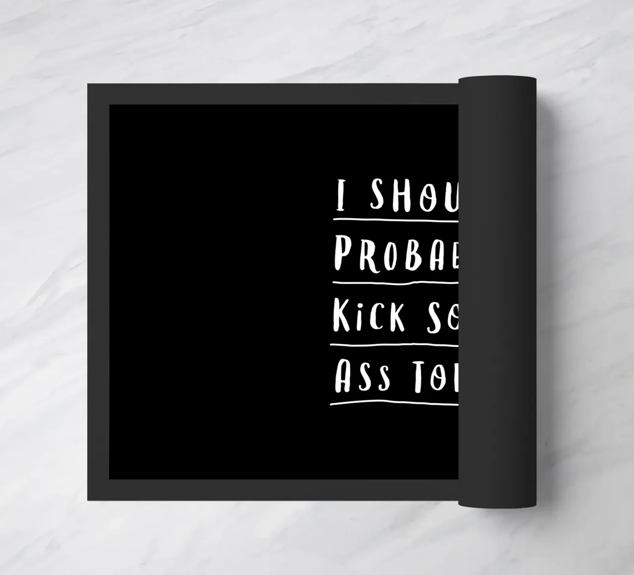 Probabilmente oggi dovrei fare il culo a qualcuno Typografie Design zerbino da THE MOTIVATED TYPE