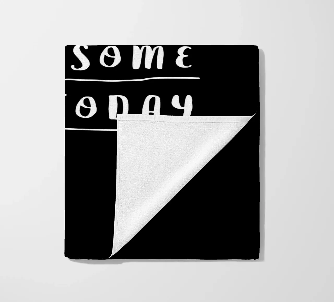 Probabilmente oggi dovrei fare il culo a qualcuno Typografie Design telo mare da THE MOTIVATED TYPE