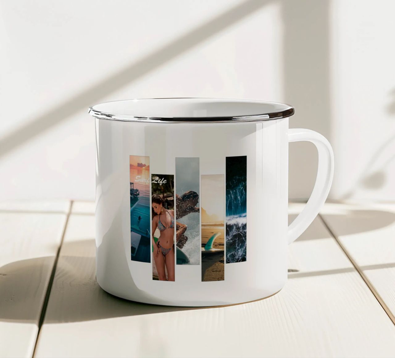 Strisce di surf 6 - Surf Life tazza in smalto da surfer28