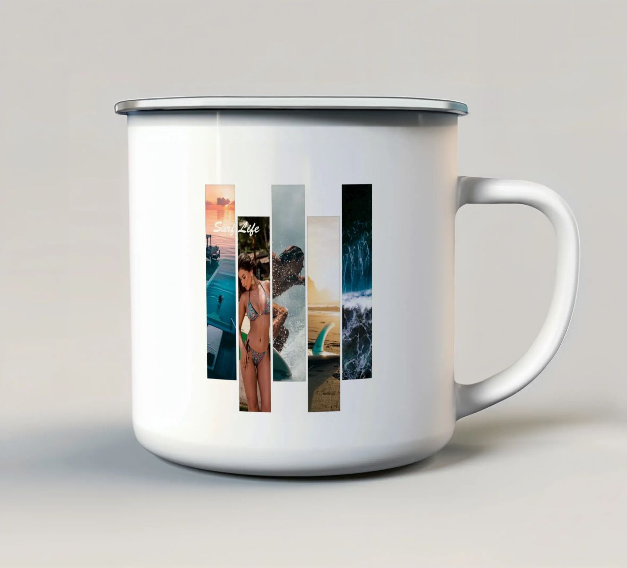 Strisce di surf 6 - Surf Life tazza in smalto da surfer28