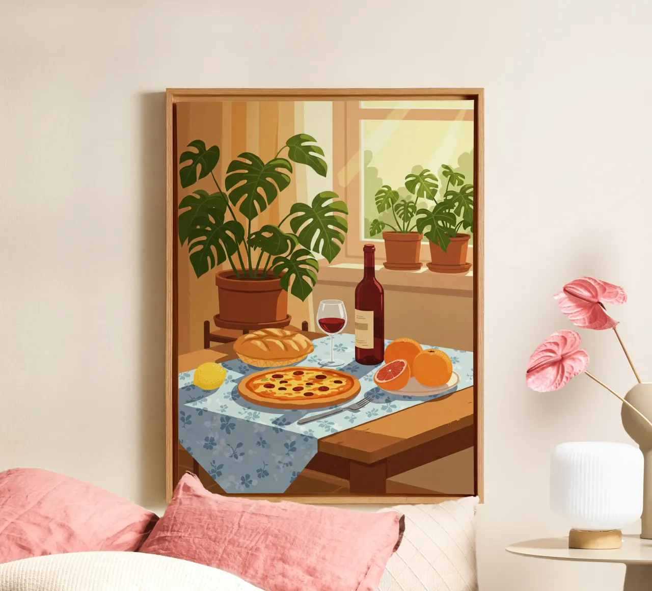 Pizza fresca tela con Cornice a cassetta da Art Center