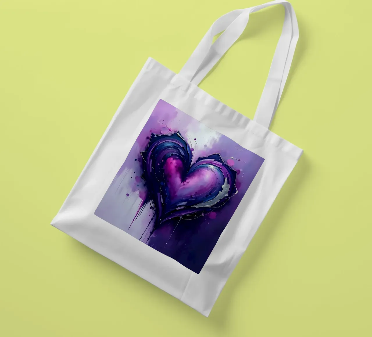cuore_viola_argento_1 borsa in juta da Pink- und LoveArt by LK