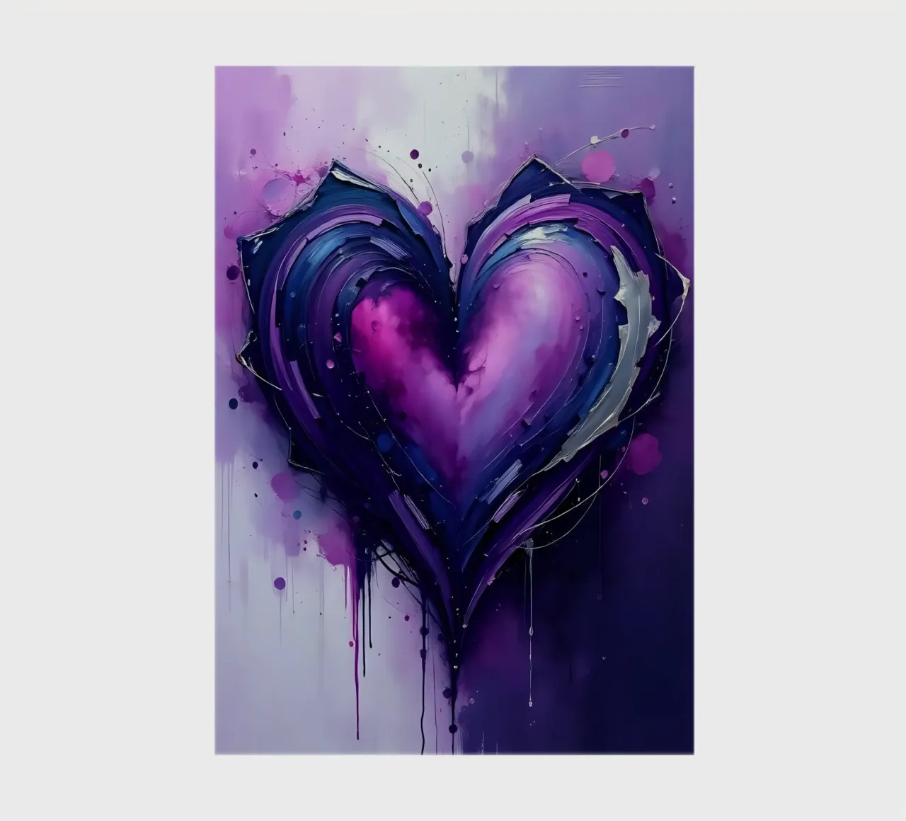 cuore_viola_argento_1 diario da Pink- und LoveArt by LK
