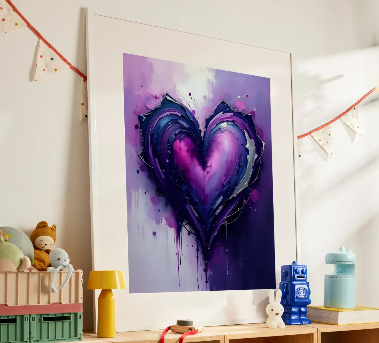 cuore_viola_argento_1 carta hahnemühle da Pink- und LoveArt by LK