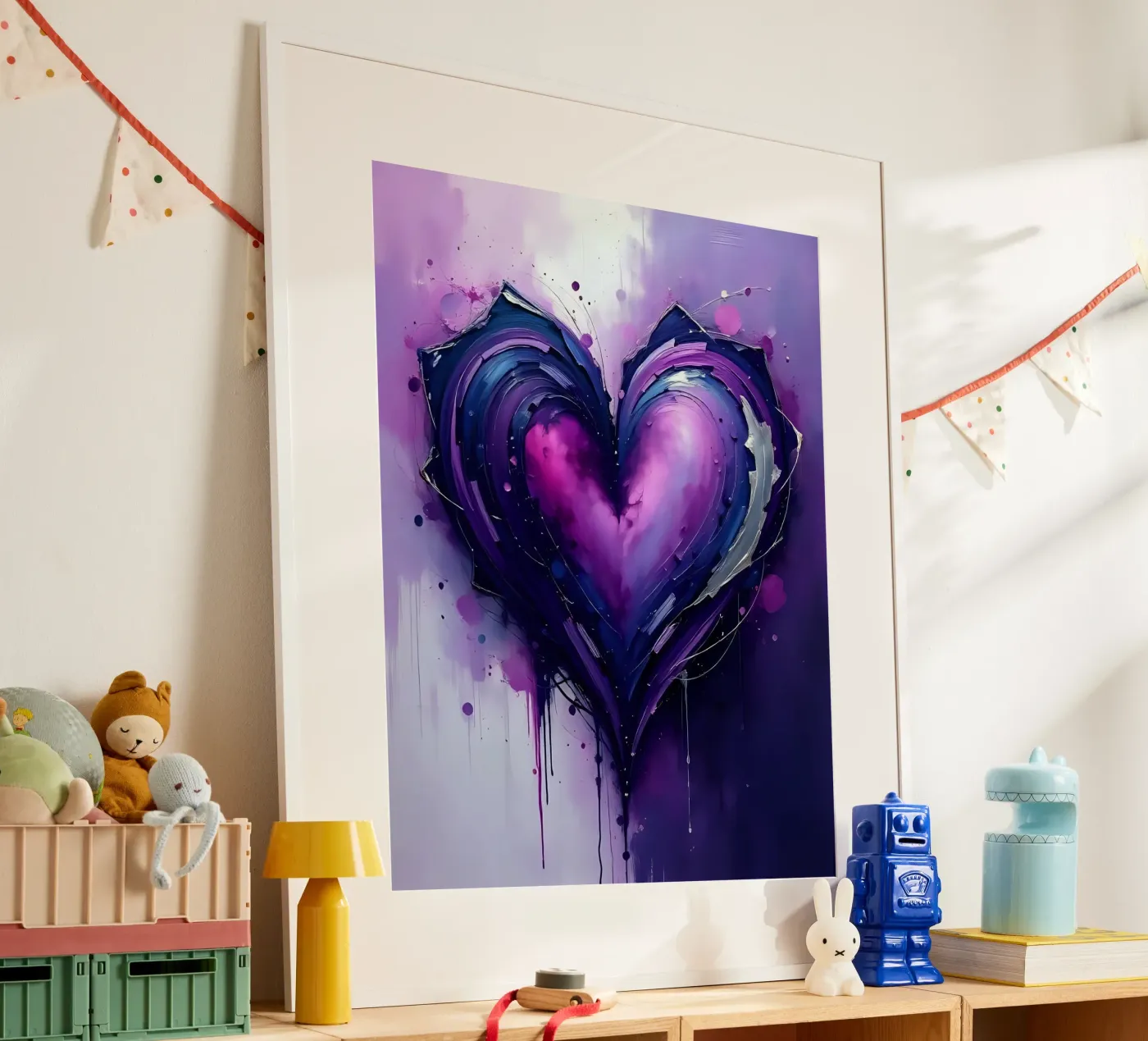 cuore_viola_argento_1 poster da Pink- und LoveArt by LK