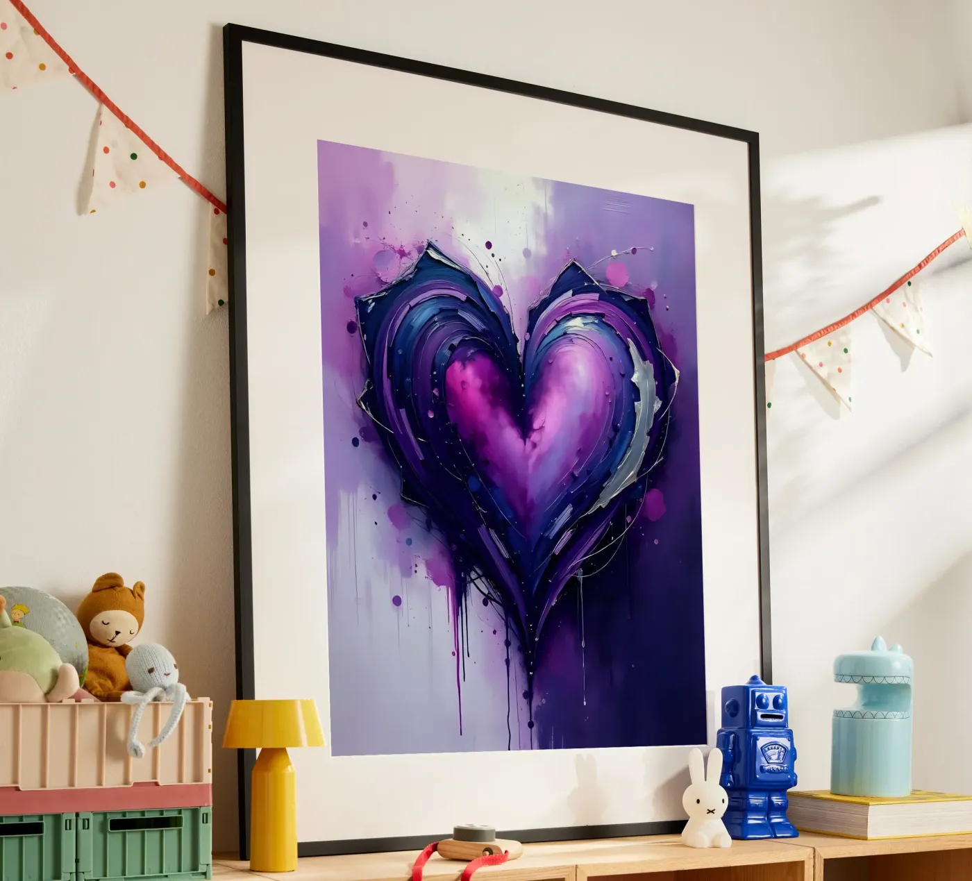 cuore_viola_argento_1 poster da Pink- und LoveArt by LK