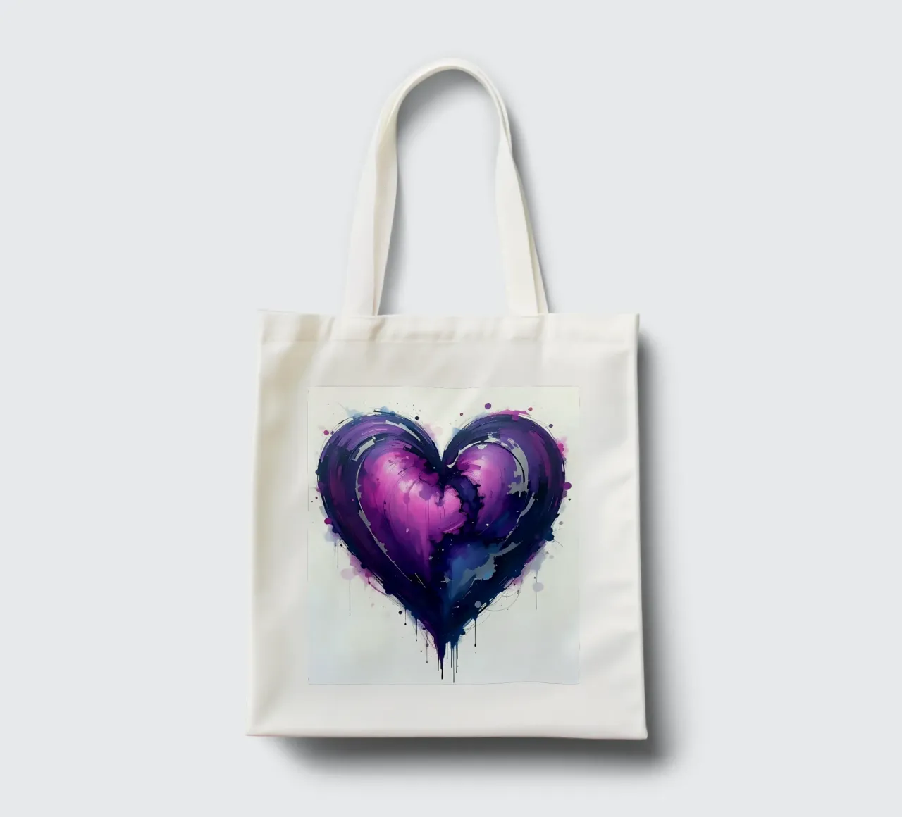 cuore_viola_argento_2 borsa in juta da Pink- und LoveArt by LK