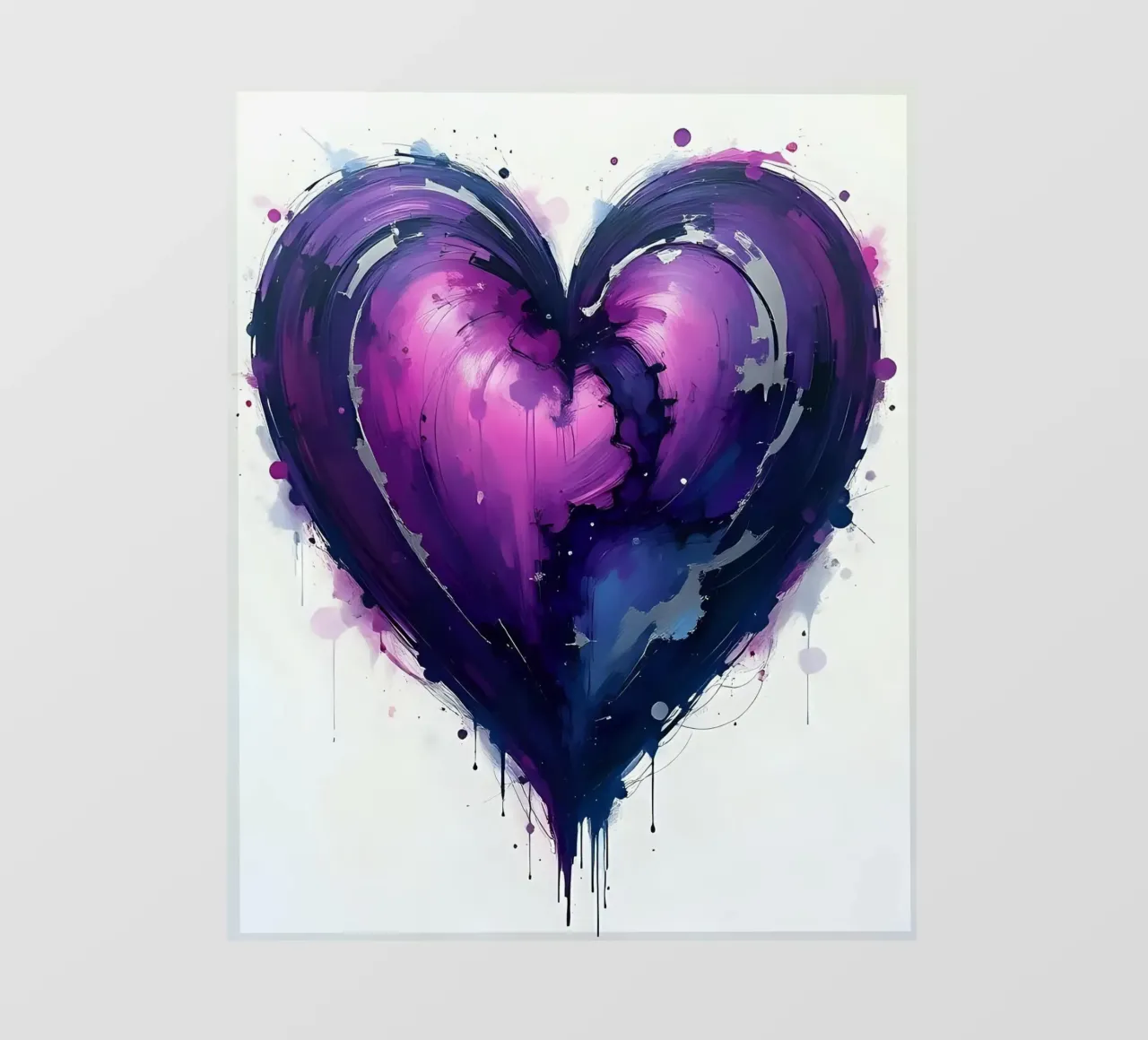 cuore_viola_argento_2 telo in pvc da Pink- und LoveArt by LK