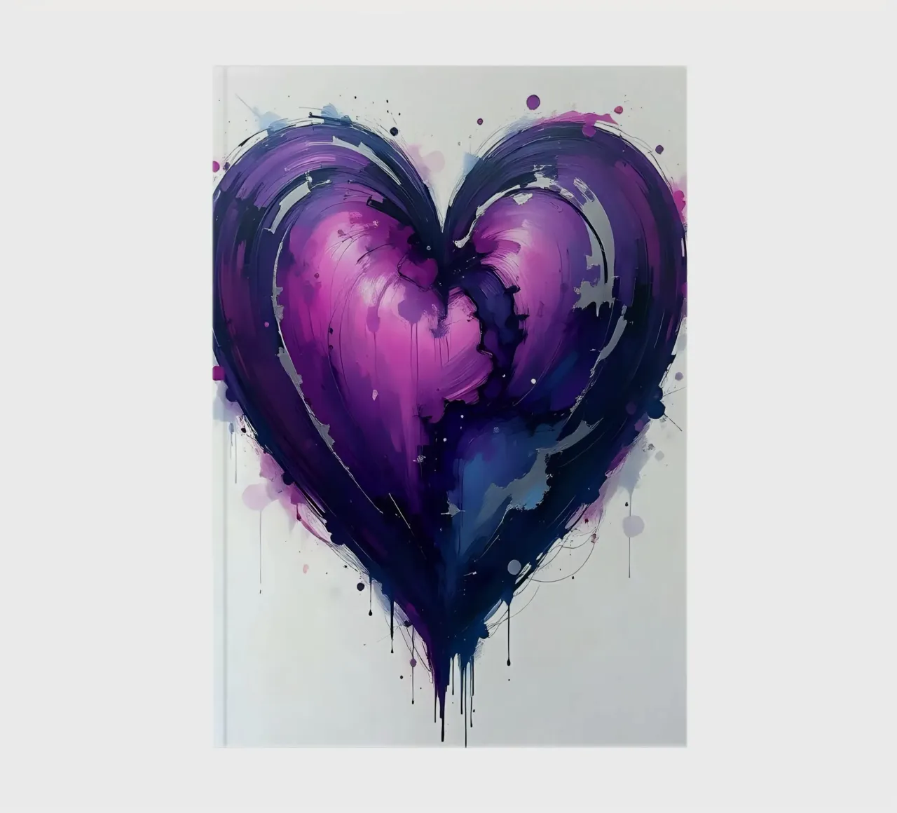 cuore_viola_argento_2 diario da Pink- und LoveArt by LK