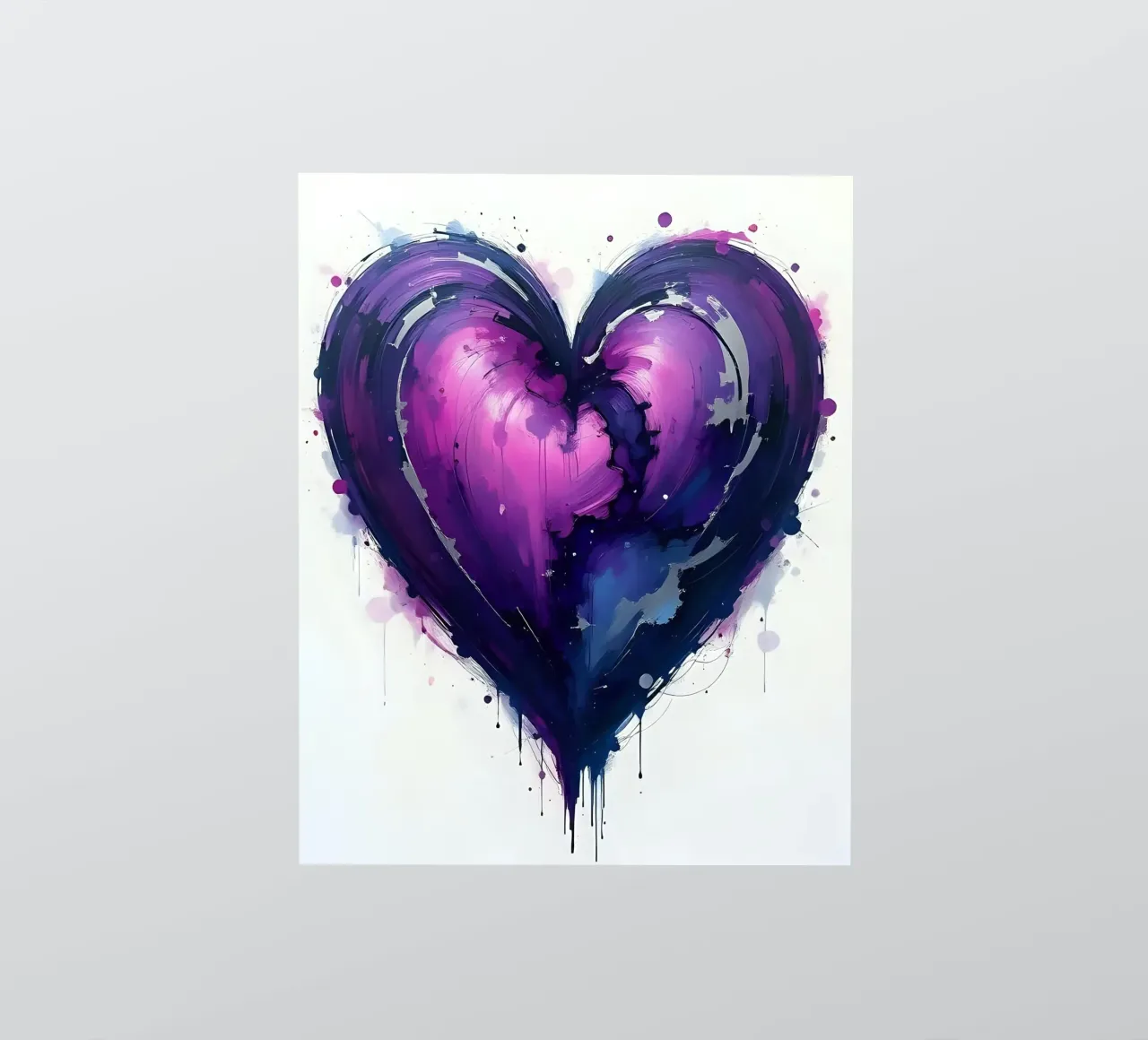 cuore_viola_argento_2 adesivo da Pink- und LoveArt by LK
