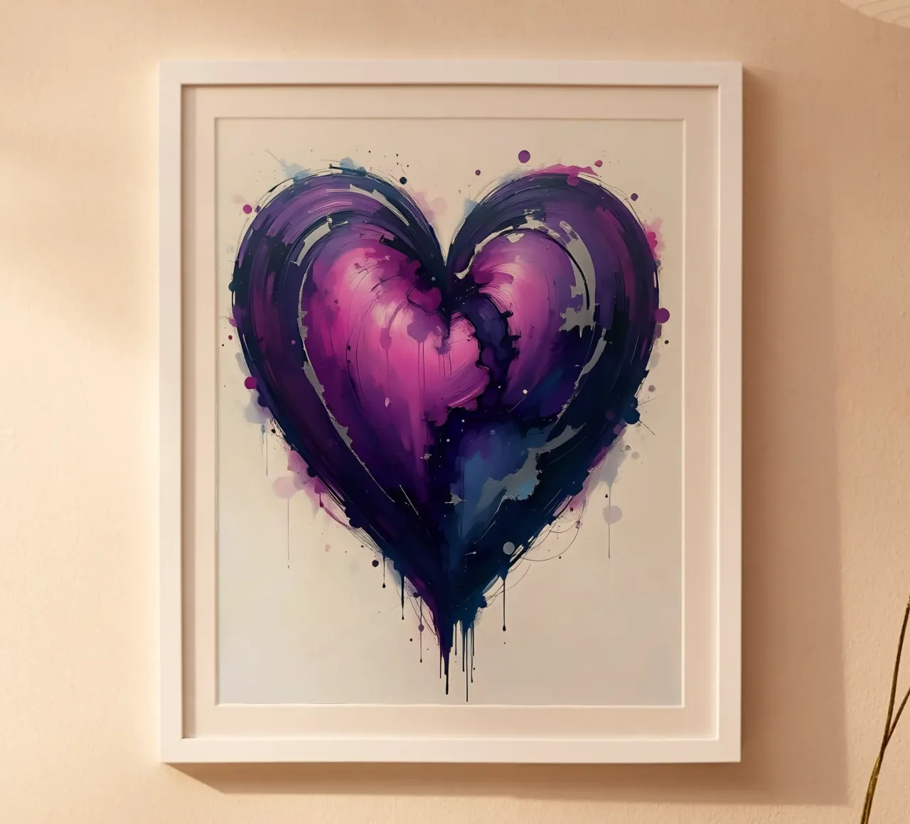 cuore_viola_argento_2 poster da Pink- und LoveArt by LK