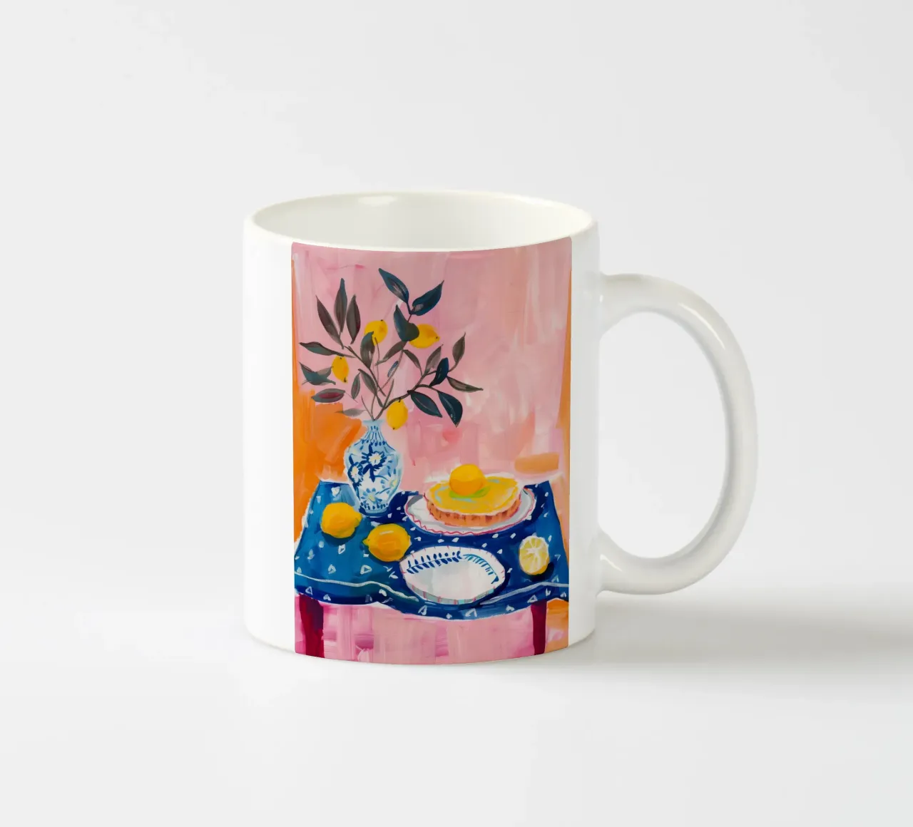 Zitrone Druck, Italien Poster, Zitrone Wandkunst Keramik Tasse von DolceVita