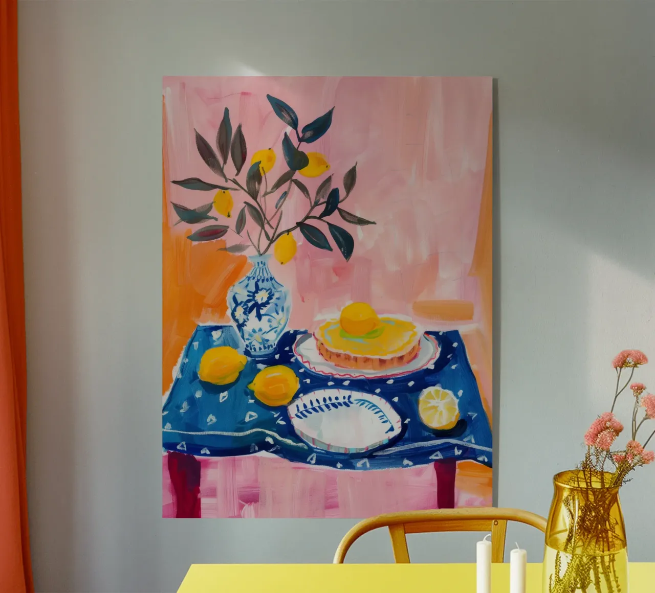 Zitrone Druck, Italien Poster, Zitrone Wandkunst Acryl-Glas von DolceVita