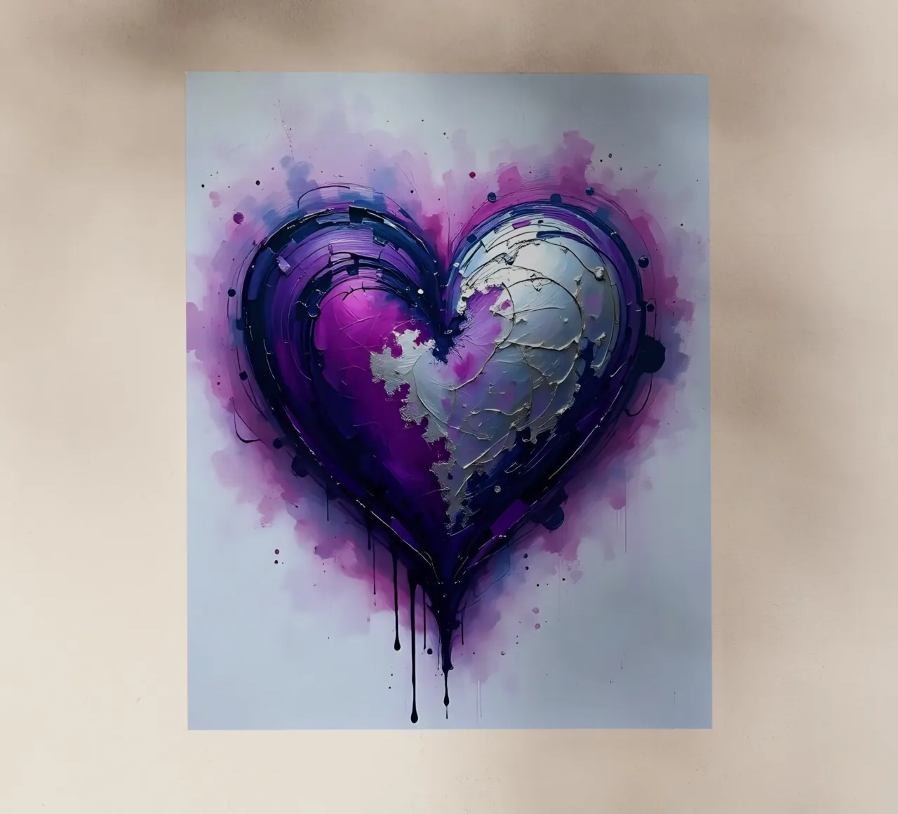 Herz_lila_silber_3 Backlit Folie von Pink- und LoveArt by LK