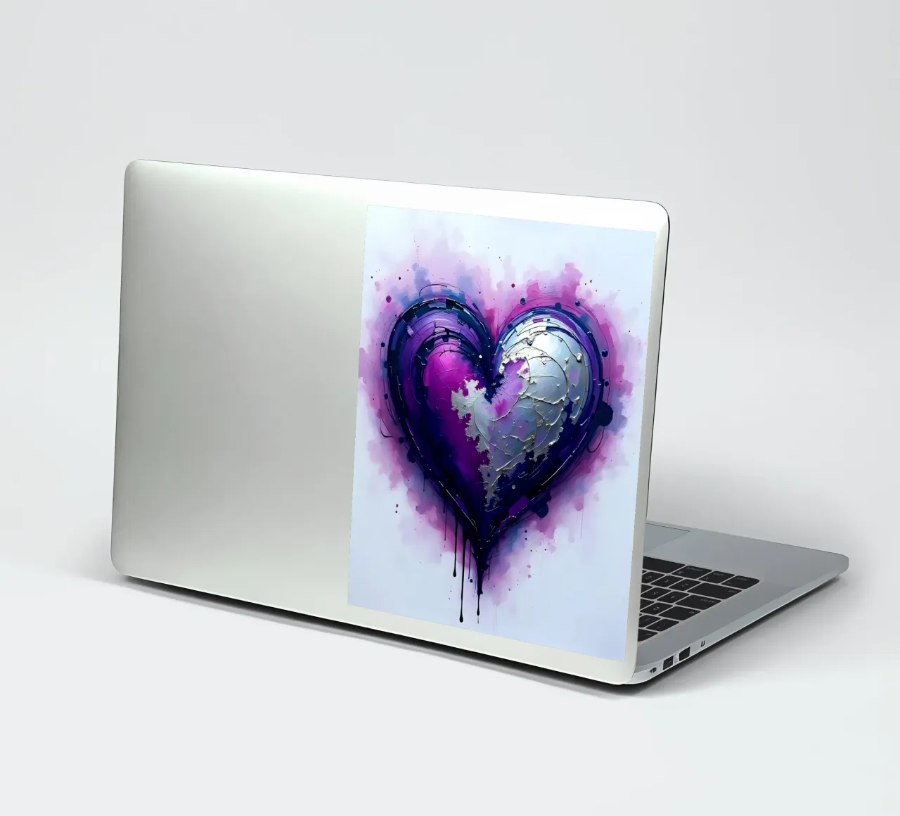 cuore_viola_argento_3 adesivo da Pink- und LoveArt by LK