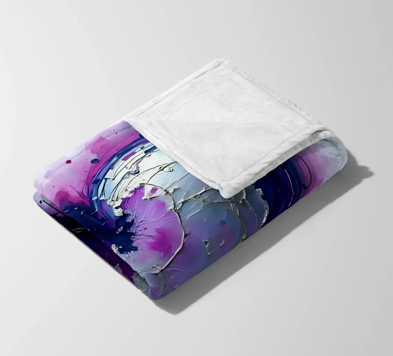 cuore_viola_argento_3 coperta in pile da Pink- und LoveArt by LK