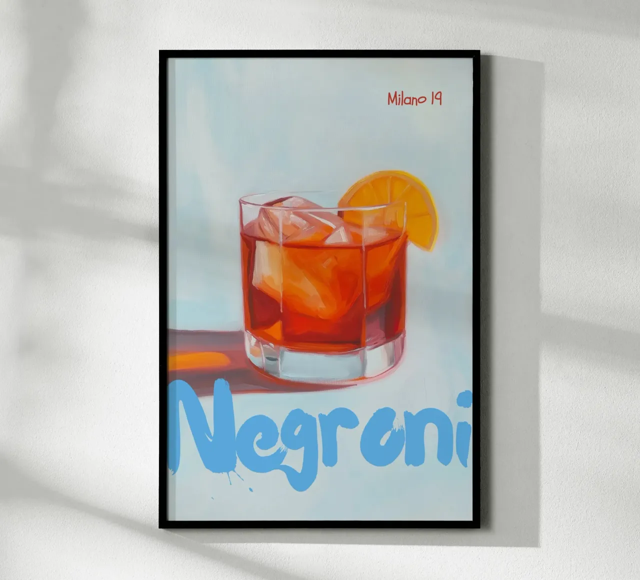 Negroni, Milano poster con telaio in plastica da Art Center