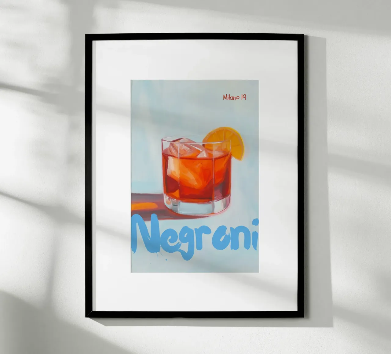 Negroni, Milano poster con telaio in plastica da Art Center