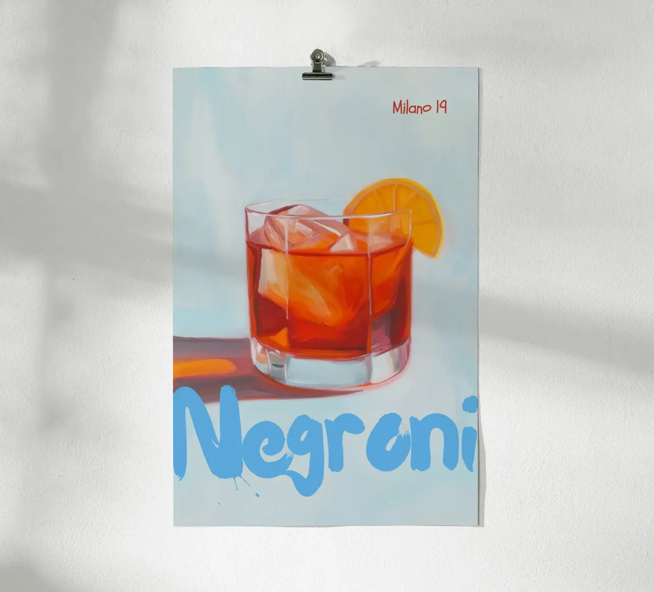 Negroni, Milano poster con telaio in plastica da Art Center