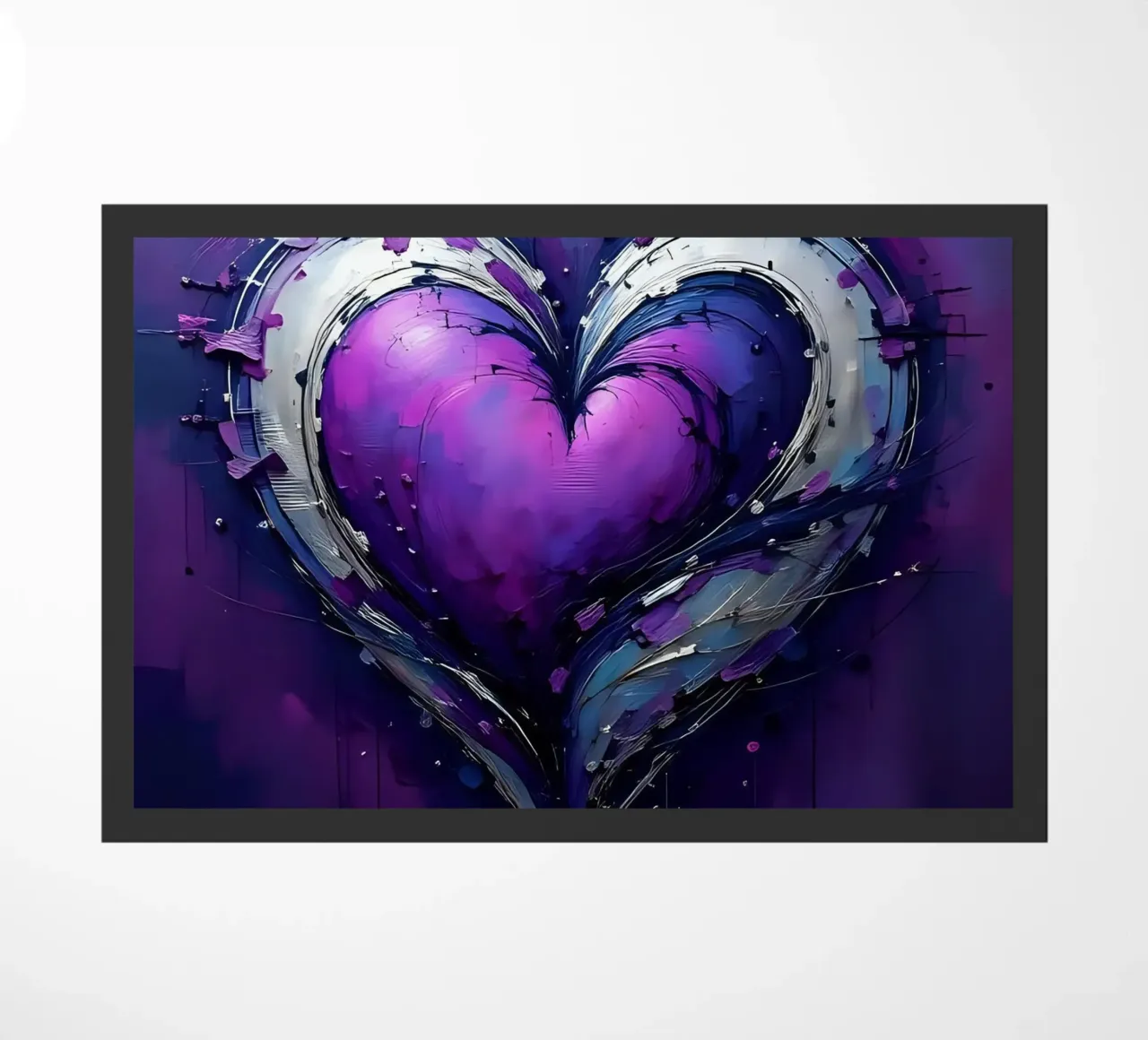 cuore_viola_argento_4 zerbino da Pink- und LoveArt by LK