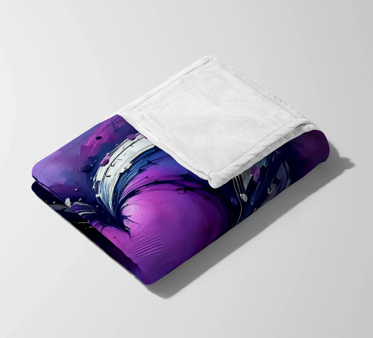 cuore_viola_argento_4 coperta in pile da Pink- und LoveArt by LK