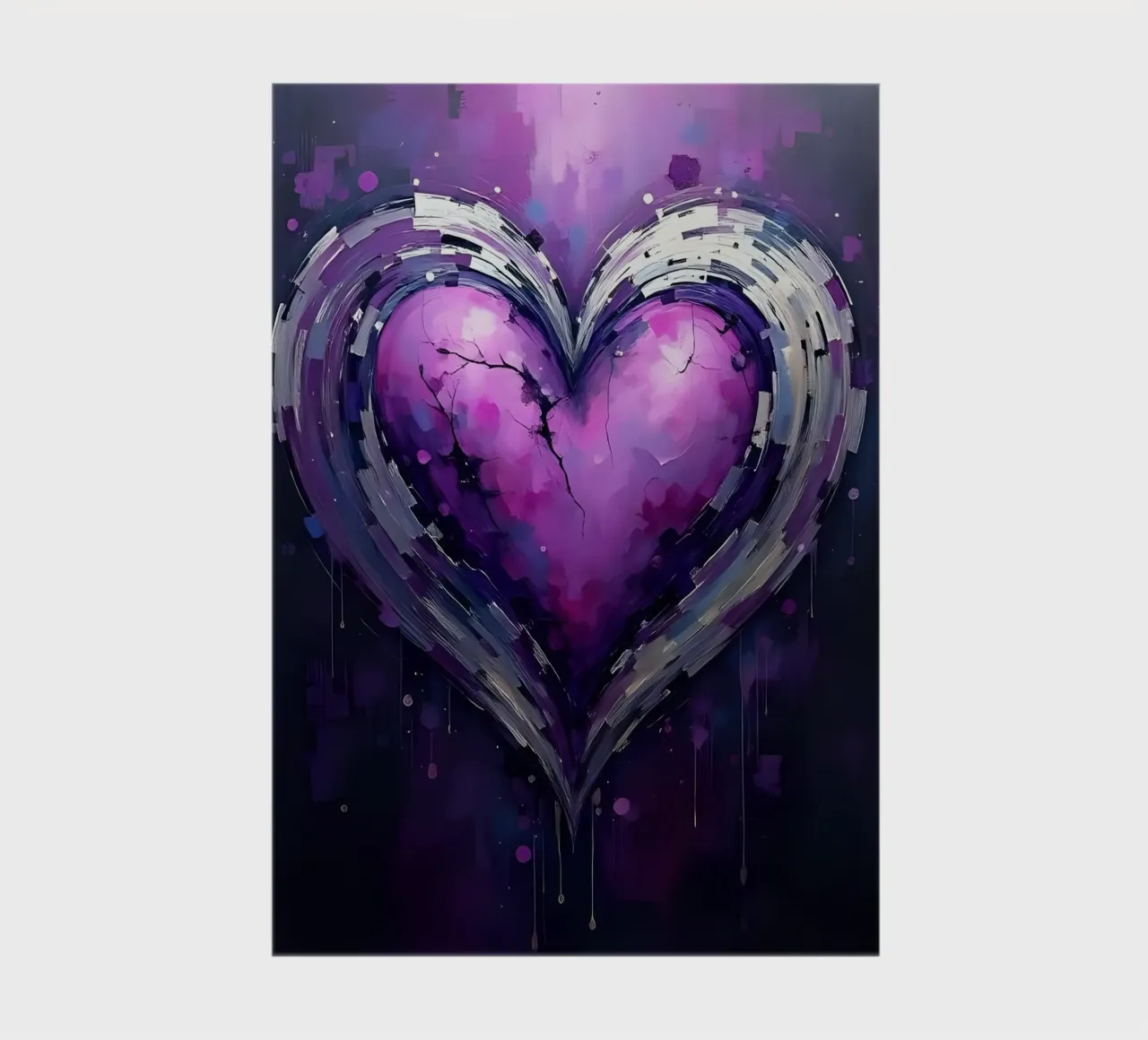 cuore_viola_argento_5 diario da Pink- und LoveArt by LK