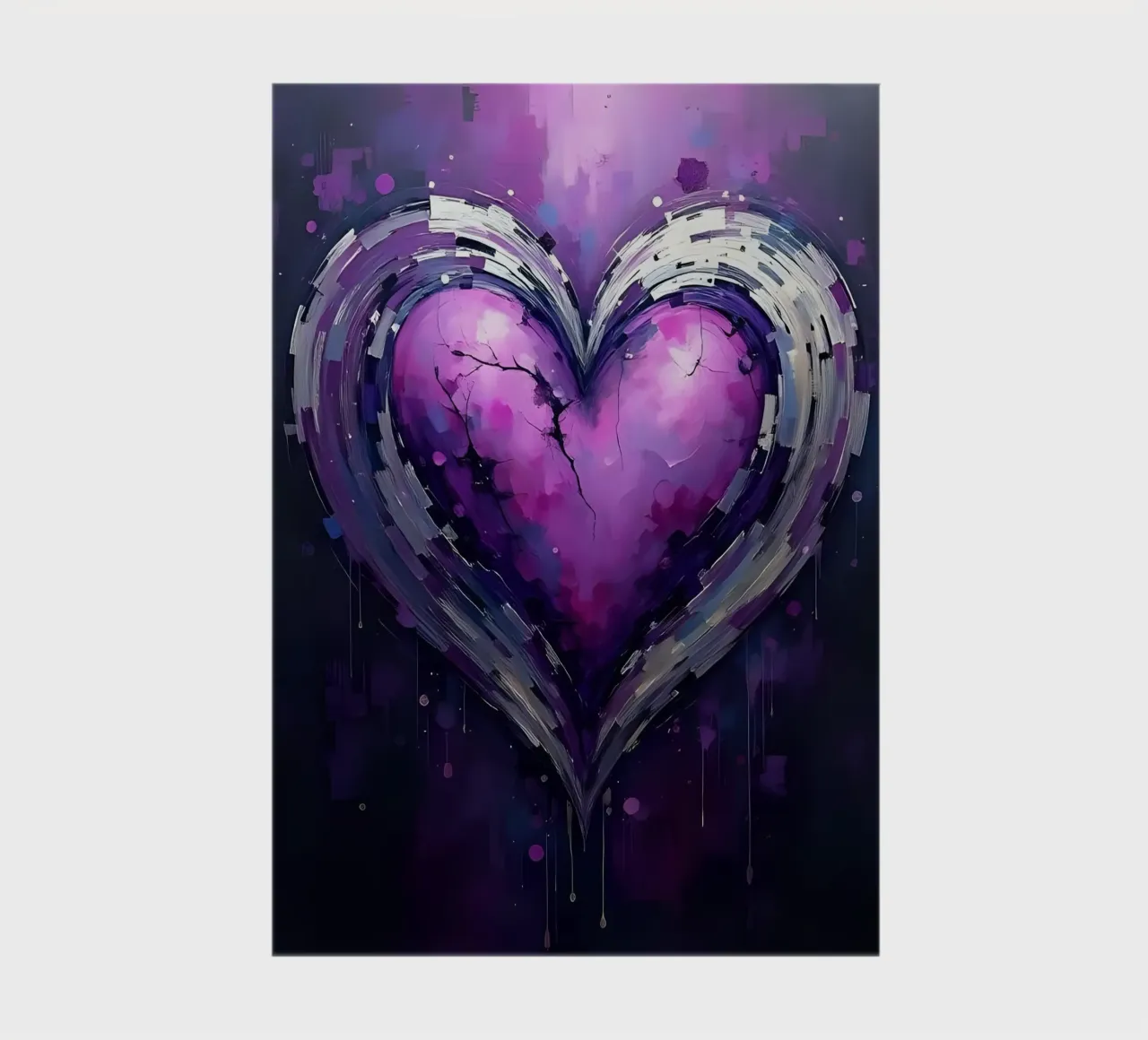 cuore_viola_argento_5 diario da Pink- und LoveArt by LK