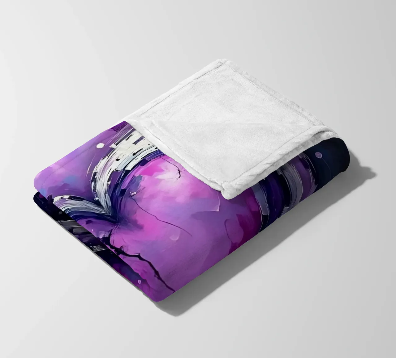 cuore_viola_argento_5 coperta in pile da Pink- und LoveArt by LK