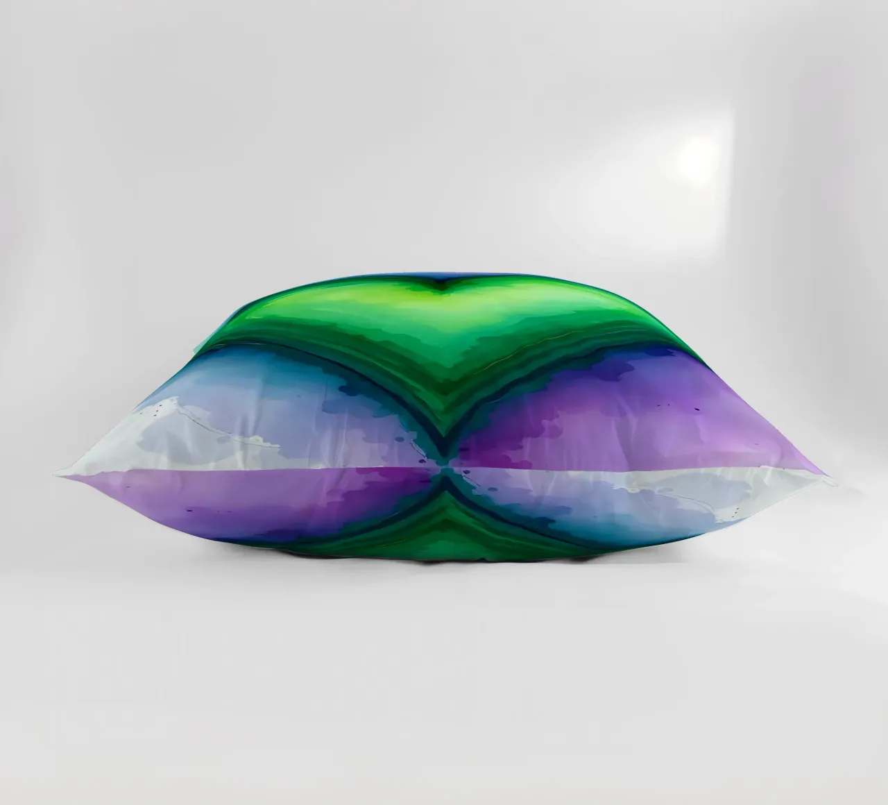 cuore_viola_verde_3 cuscino da Pink- und LoveArt by LK