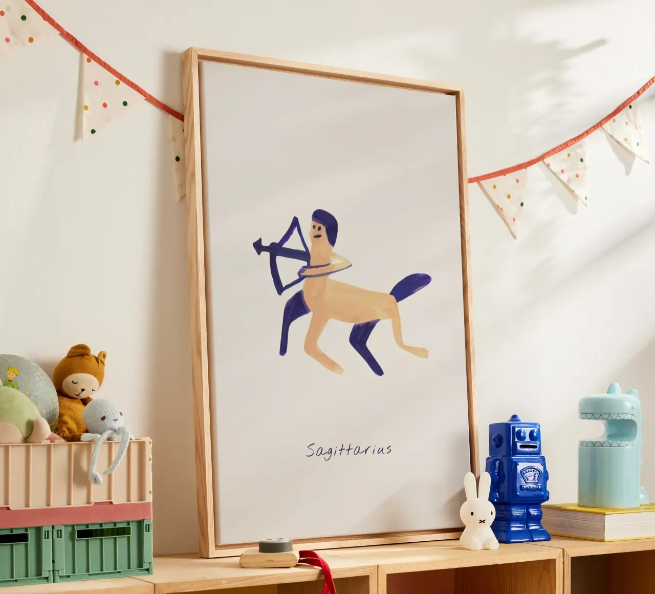 Sagittarius tela con Cornice a cassetta da Little Flourishes