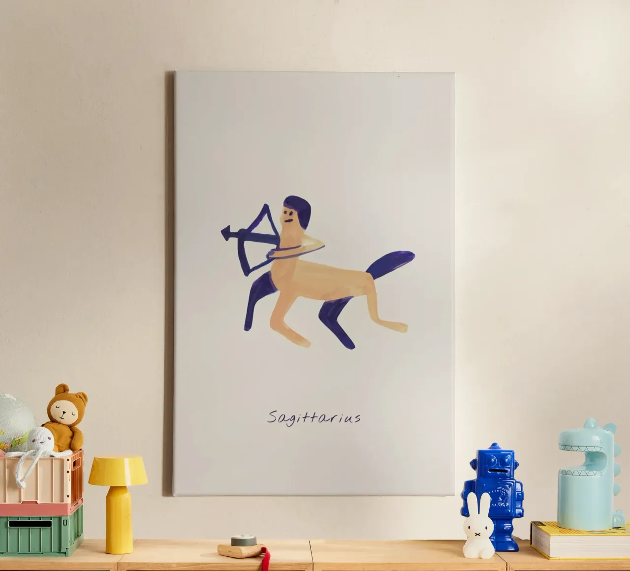 Sagittarius tela con Cornice a cassetta da Little Flourishes