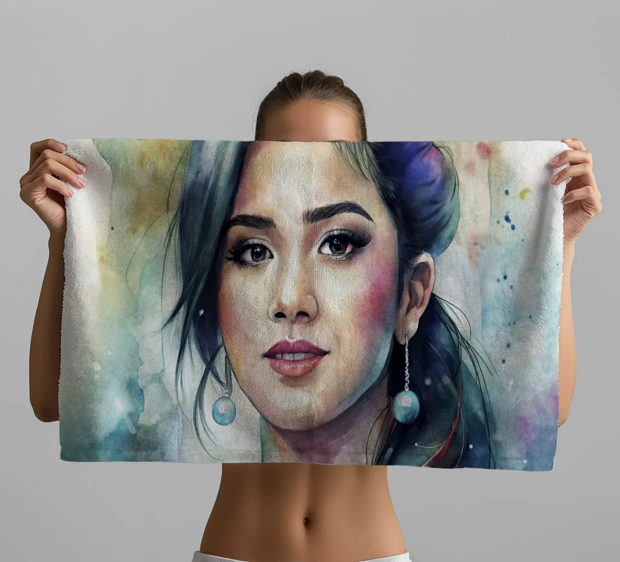 Becky g in acquerello asciugamano da bagno da 🎁 ARTVI-SHOP