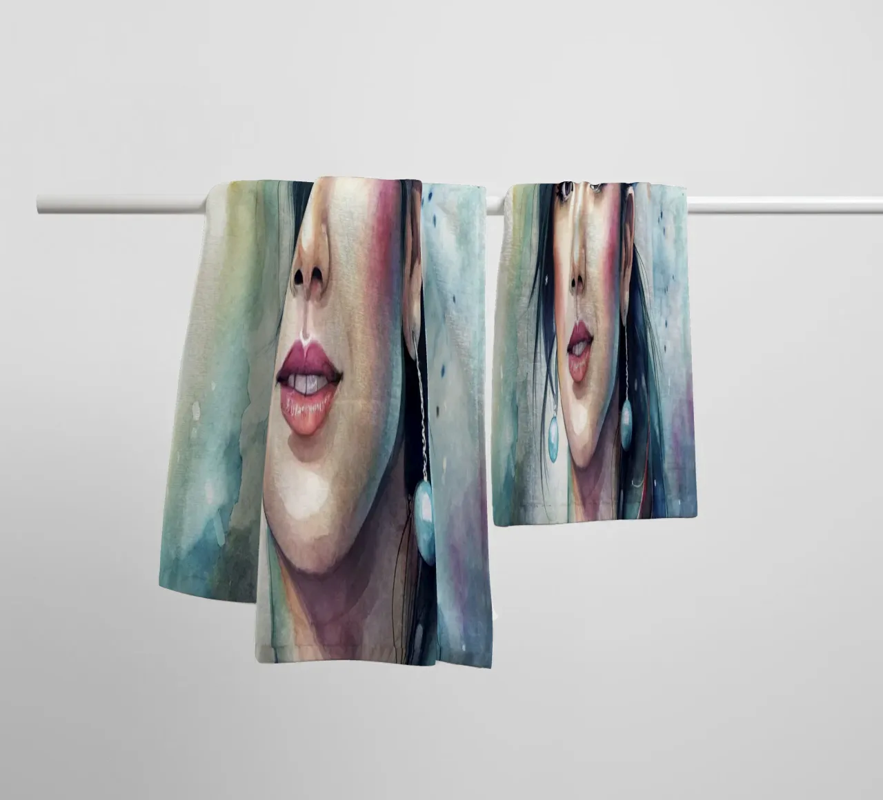 Becky g in acquerello asciugamano da bagno da 🎁 ARTVI-SHOP