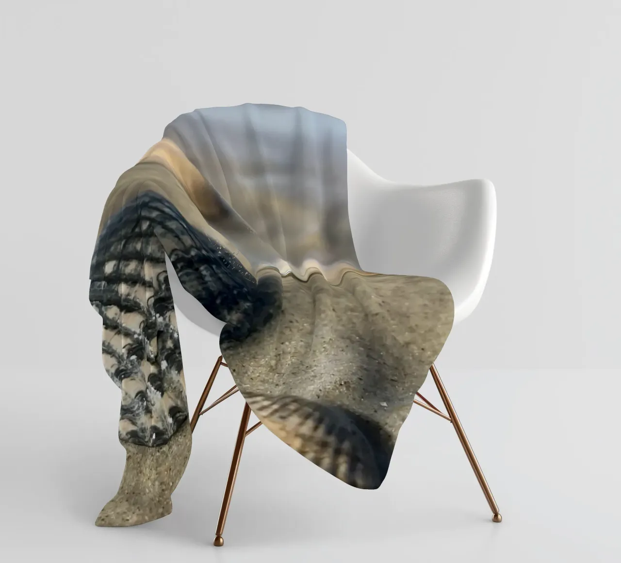 Mussels in the Ocean fleece blanket by Sophies