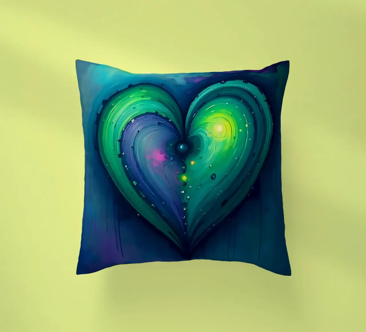 cuore_viola_verde_4 cuscino da Pink- und LoveArt by LK