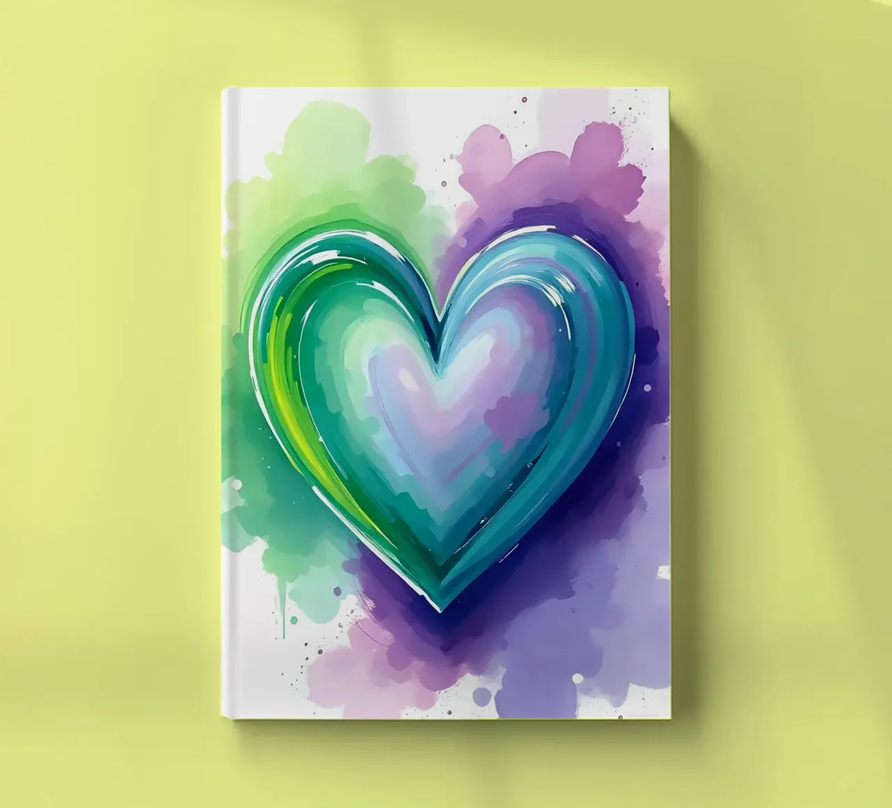 cœur_mauve_vert_5 carnet de notes de Pink- und LoveArt by LK