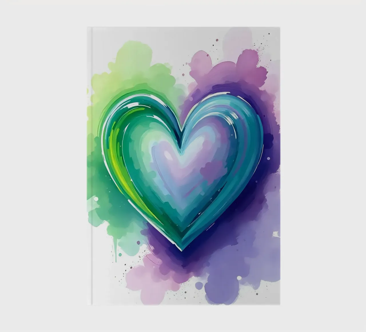 cœur_mauve_vert_5 carnet de notes de Pink- und LoveArt by LK