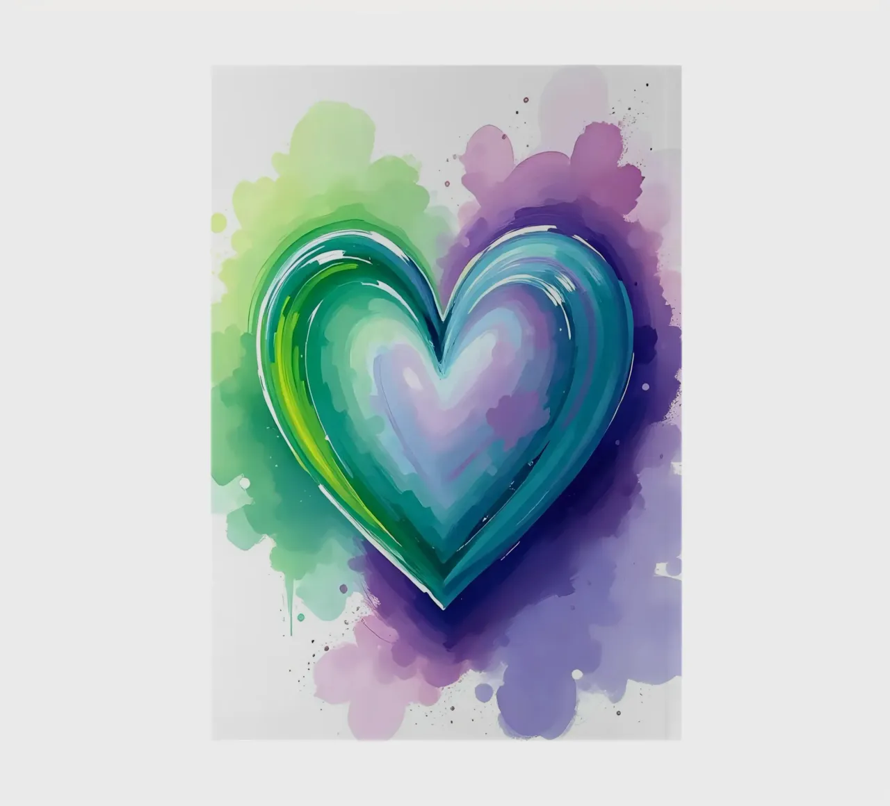 cœur_mauve_vert_5 carnet de notes de Pink- und LoveArt by LK