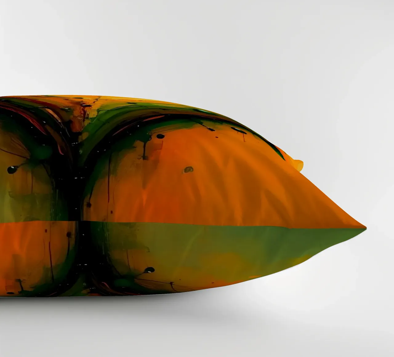 cuore_verde_arancio_1 cuscino da Pink- und LoveArt by LK