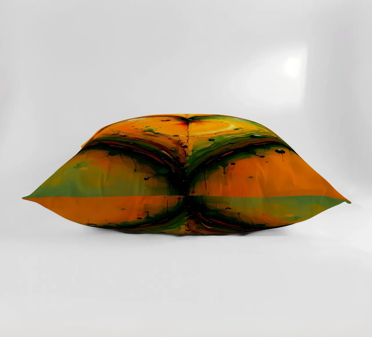 cuore_verde_arancio_1 cuscino da Pink- und LoveArt by LK