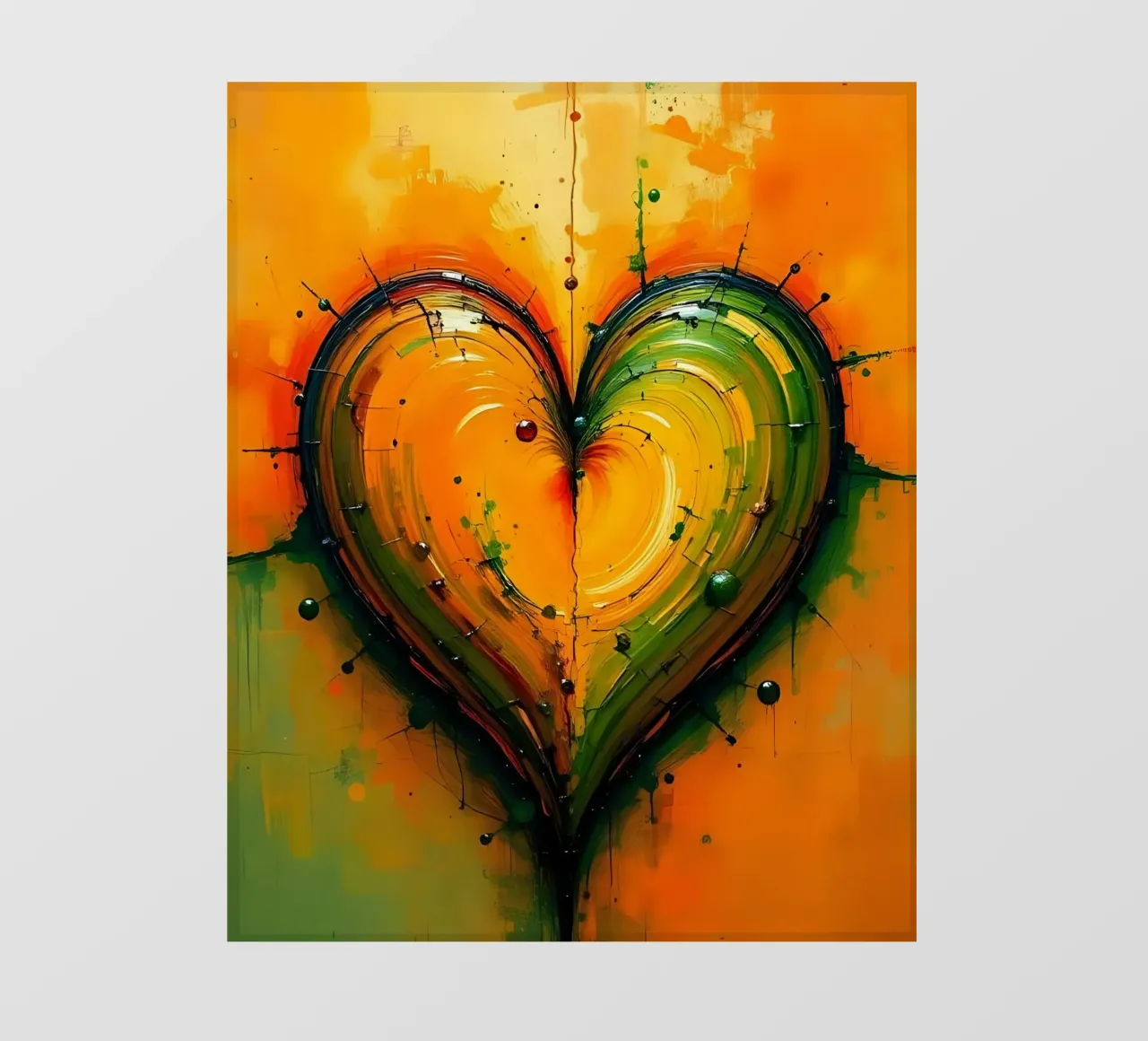 cuore_verde_arancio_1 telo in pvc da Pink- und LoveArt by LK