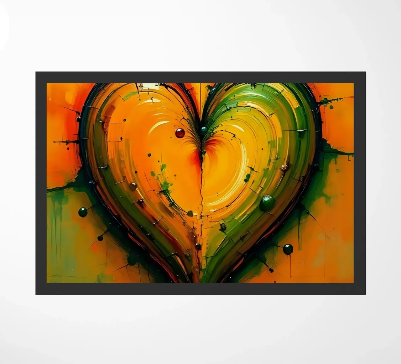 cuore_verde_arancio_1 zerbino da Pink- und LoveArt by LK