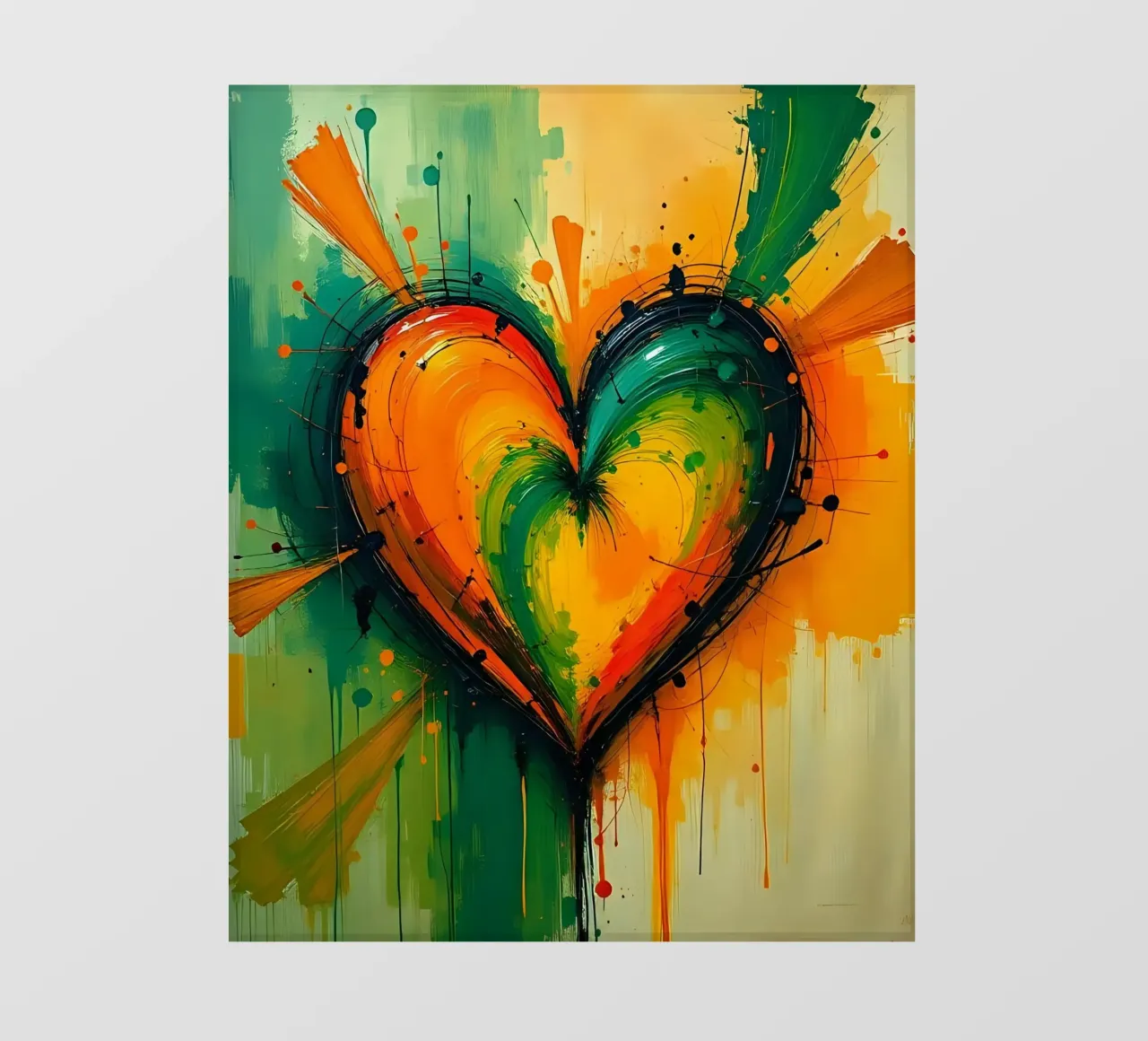 cuore_verde_arancio_2 pellicola backlit da Pink- und LoveArt by LK