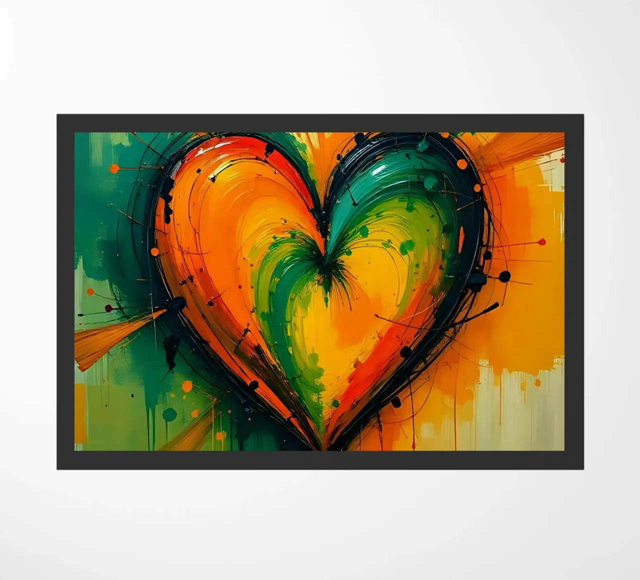 cuore_verde_arancio_2 zerbino da Pink- und LoveArt by LK