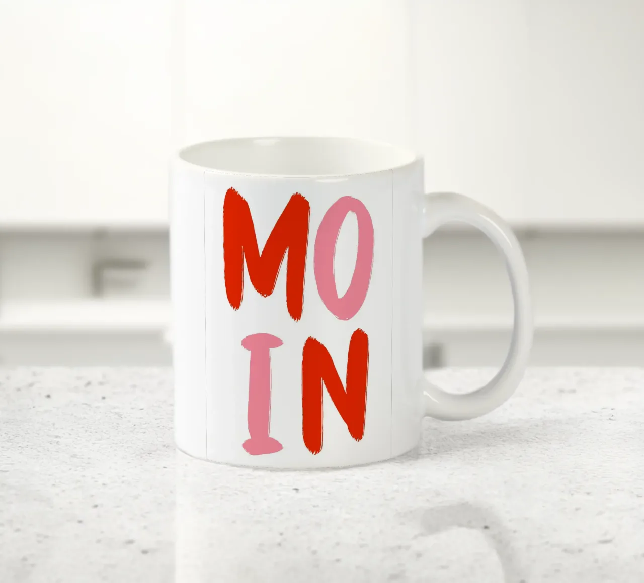 Moin rosa rot tazza in ceramica da BAINAI QUOTES